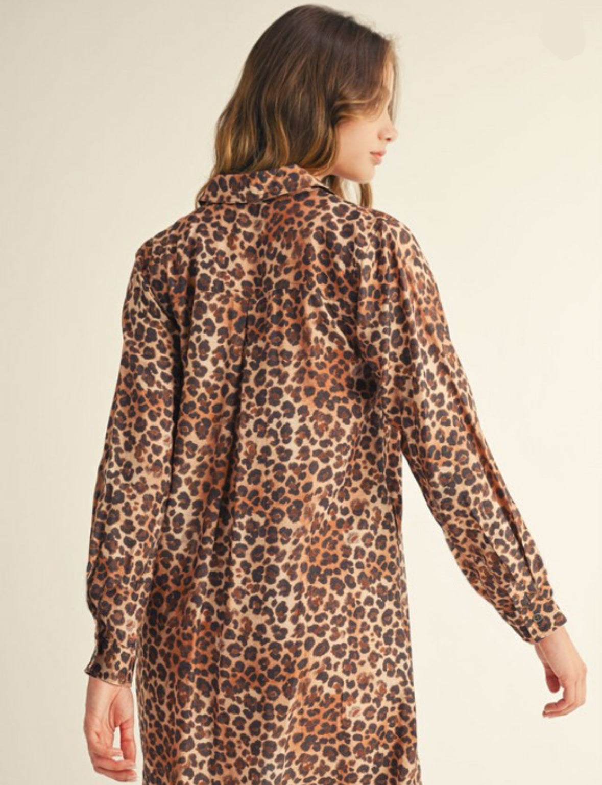 Leopard Dress with Collar