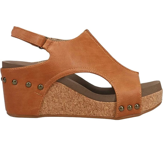 Carley Wedge — Cognac Smooth