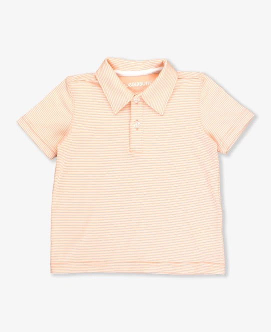 Salmon Micro Stripe Polo