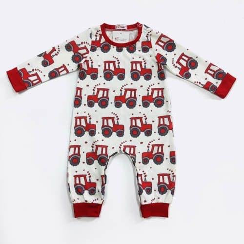 Red Tractor Romper