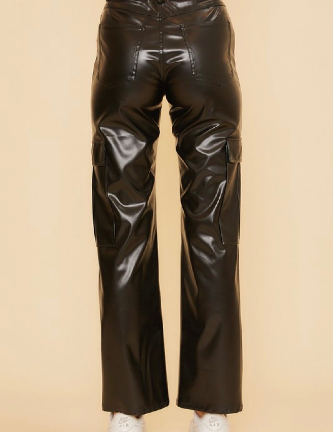 Pleather Cargo Pants