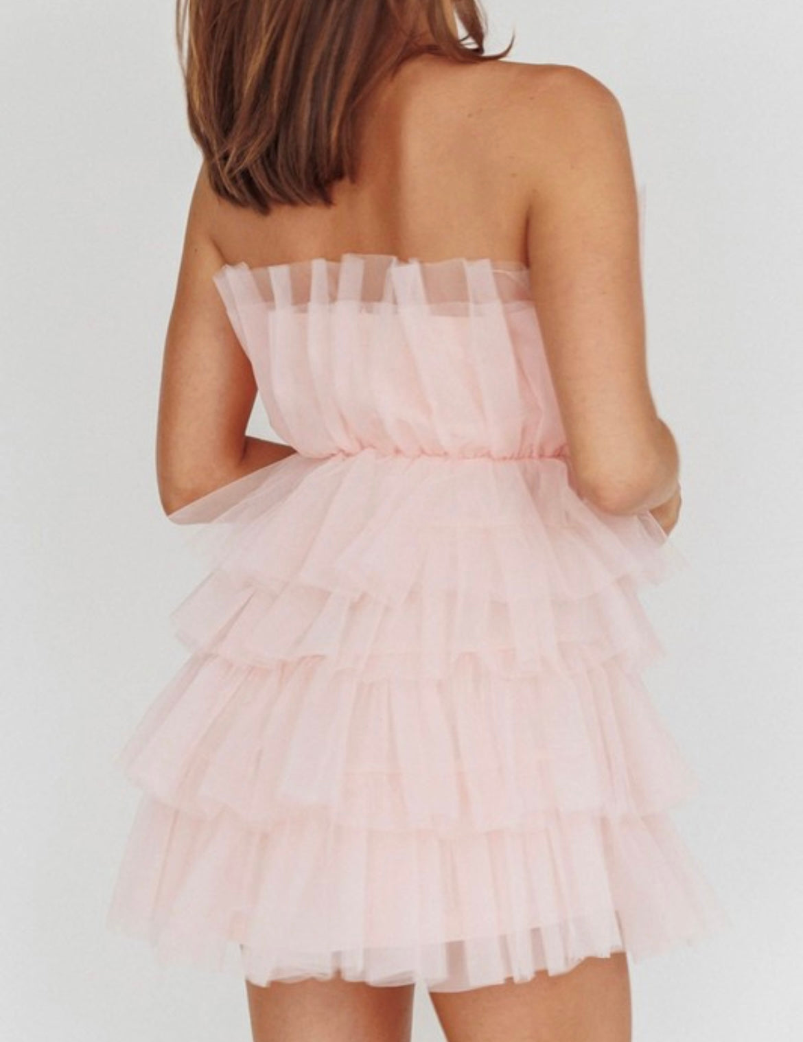 Blush Tulle Mini Dress