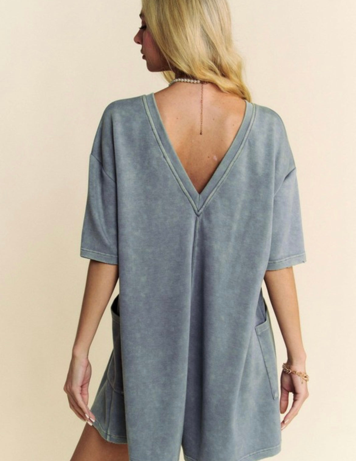 Butter Soft Romper — Denim Blue