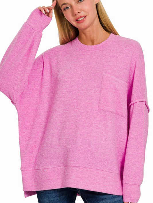 Oversized Sweater — Bright Mauve