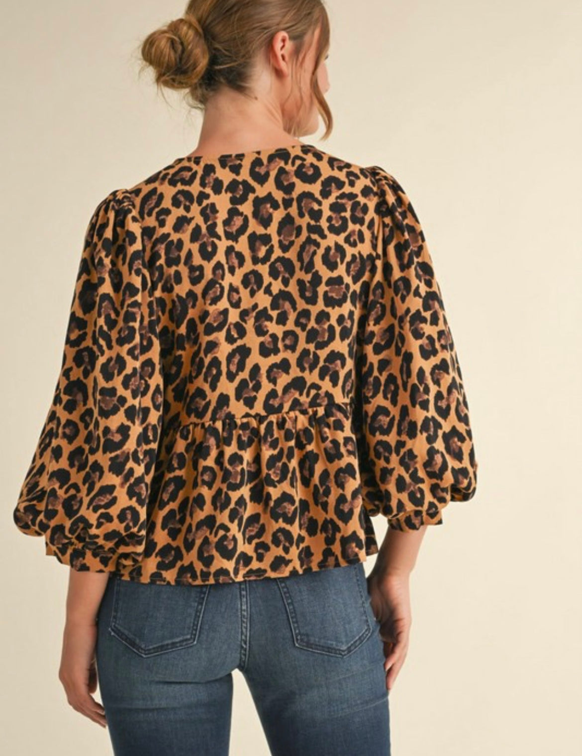 Leopard Print Bow Top