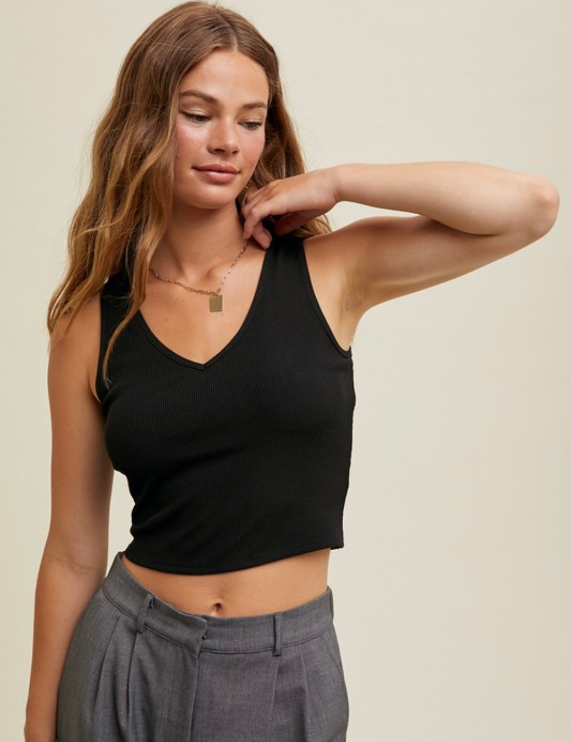 Padded Bra Tank — Black