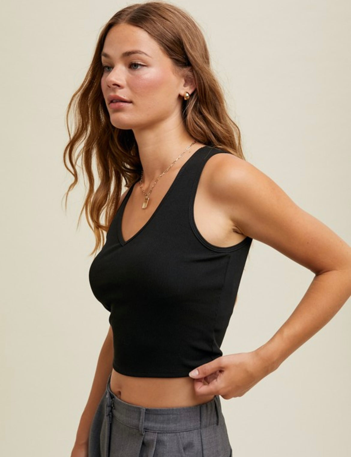 Padded Bra Tank — Black