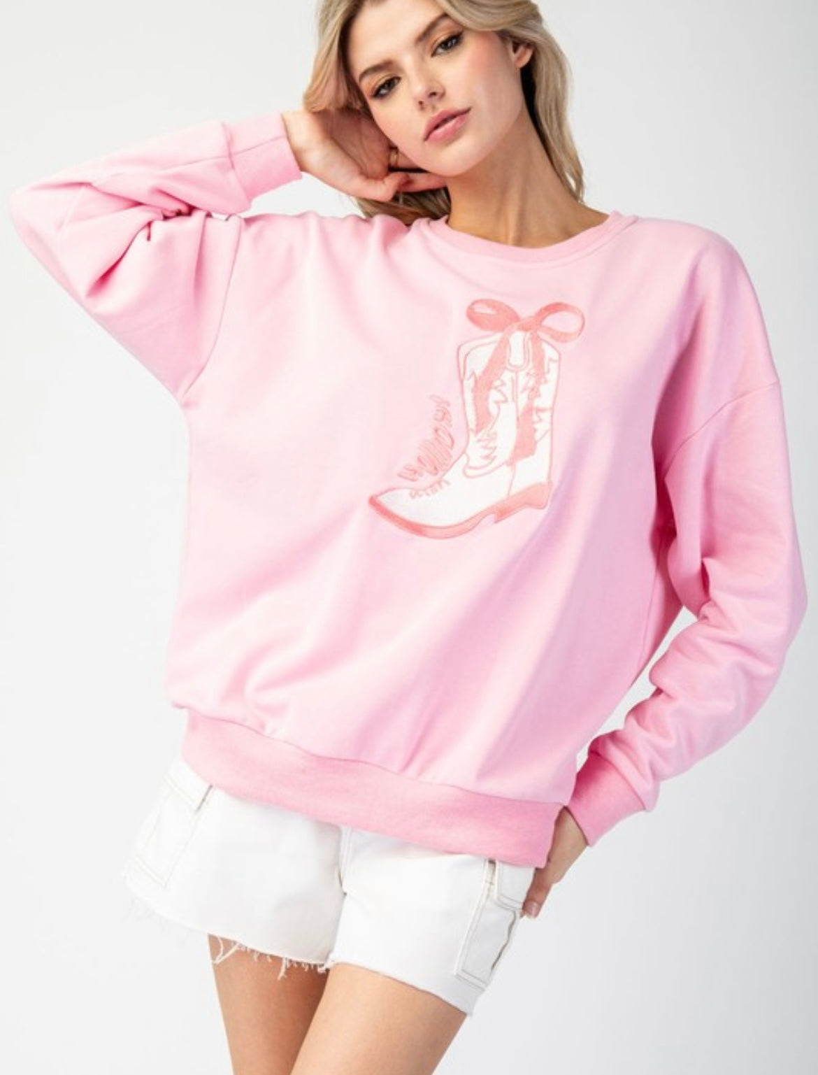 Howdy Embroidered Soft Pullover