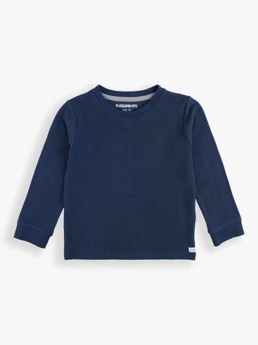 Waffle Knit Long Sleeve — Dark Navy