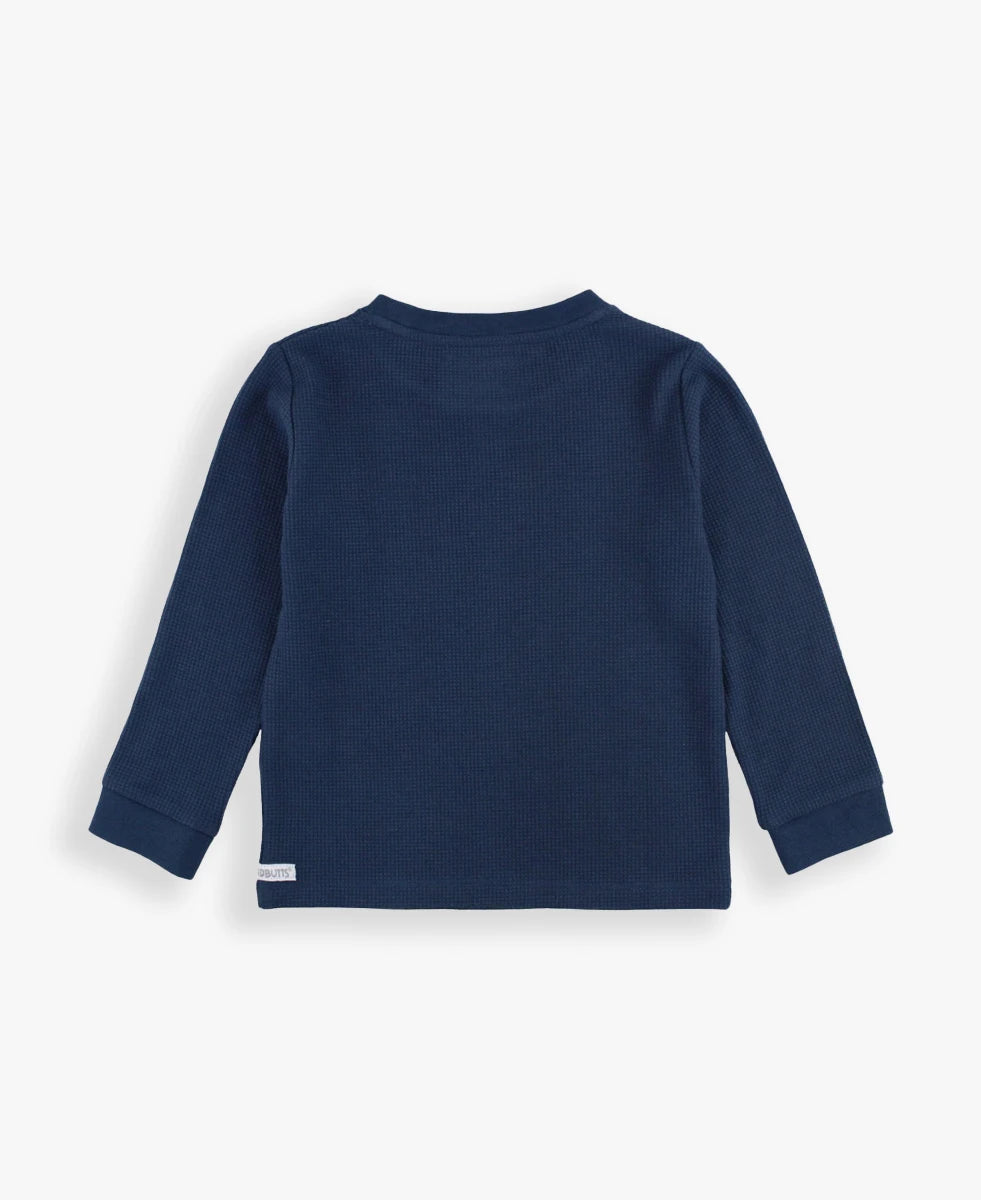 Waffle Knit Long Sleeve — Dark Navy