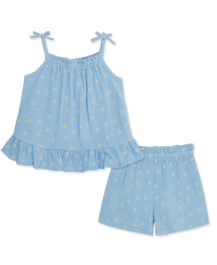 Daisy Gauze Short Set — Toddler